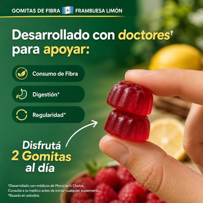 2X1 FIBER GUMMIES™: Gomitas de fibra para una digestión ligera, sin hinchazón.